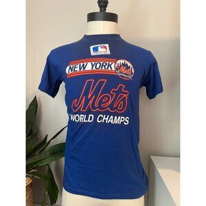 Vintage 80s New York Mets Baseball Graphic T-Shirt Never worn Original sticker